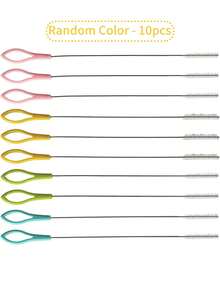 Bộ 10 cọ vệ sinh ống hút bằng nylon và thép không gỉ, dụng cụ làm sạch ống hút thủy tinh và ống nghiệm - Lông cọ nylon dùng cho ống hút thủy tinh/silicone hoặc bình cho chim ruồi ăn, cốc uống nước, chai nước và ống nghiệm, dụng cụ làm sạch tái sử dụng bán chạy. - Kiểu A - Xem 15