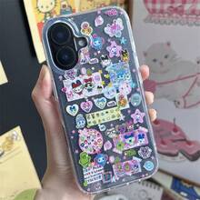 SANRIO Full Screen  Friends Shining Phone Case For 11 12 13 14 15 16 17 Pro Max Plus Y2K Girl Cover - A - View 5