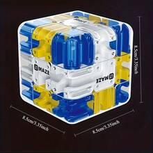 Challenging 3D Maze Cube, An Educational Brain-Training Toy For Adults, Suitable For Home Entertainment And Party Games, And An Ideal Gift For Birthdays And Christmas - Blue - View 8