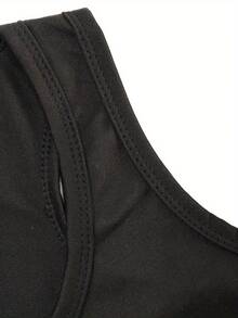 Summer Wear EU ️ BRASIL I Love Brazil Pattern Black Printed Sleeveless Tank Top Fashionable Women's Summer Clothing Promotion Cool Streetwear Women's Top Micro-Elastic Sleeveless Tank Top Best Quality - 黑色 - 查看 4
