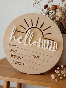 1pc Baby Announcement, Welcome Baby Sign, Newborn Announcement, Newborn Photography Prop, Baby Room Decor, Home Decor, Baby Name Sign, Welcome Baby Sign And Baby Photo Prop, Ideal For Baby Shower, Gender Reveal Party, Birth Announcement, Also A Unique And Creative Gift For New Parents, Baby Welcoming Gift - Nhiều màu - Xem 3