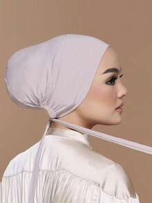 1pc Women's Solid Color Headscarf Lining, Breathable Soft Stretchy Headscarf Lining, Non-Slip Comfortable Headscarf, Chemo Sleep Cap, Lightweight Head Cover, Suitable For Daily Wear, Hair Loss, Travel, Yoga, Work, Headscarf Lining, Summer, Beach, Hat - Color - View 3