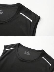 4pcs Sports Tank Tops For Men, Summer Quick-Dry T-Shirts, Basketball Training Fitness Sleeveless Tops - Multicolor - View 3