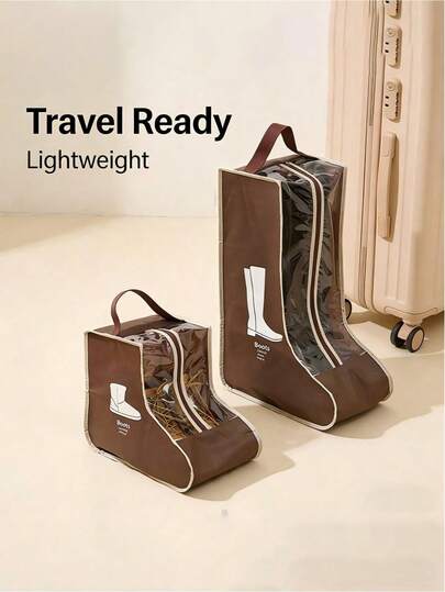 1/2/3 Packs Travel Shoe Bags, Boot Storage Bags, Dustproof Ankle Boot Protector Bags With Handle, Portable Waterproof Short Boot, Men And Women Shoe Organizer Bags (Ankle Boots)