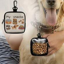 Cute Cartoon Dog Treat Bag With Buckle, Zipper Pet Training Snack Pouch, Outdoor Walking Dog Food Storage Bag - Multicolor - View 1