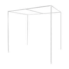 Bed Frame, 6.56*6.56*6.56 Ft/4.92*6.56*6.56 Ft Mosquito Net Frame, Full Size Stainless Steel Square Bed Mosquito Grid Beam, Not Wobbly, Suitable For Beds Ranging From 1.5 Meters To 2 Meters - 銀色 - 查看 6