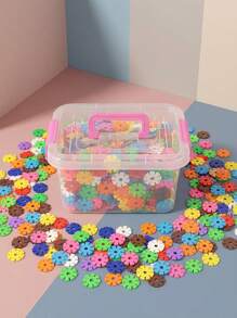 MINKOJA 200/120 piezas Juego de bloques de construcción de plástico coloridos - Letras numeradas, copos de nieve y talla grande - Regalo ideal para Navidad y Halloween, juguetes educativos | Decoración vibrante | Plástico, juguetes de bloques de construcción - Multicolor - Ver 4