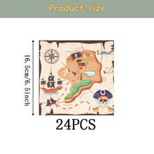 Cartoon Pirate Disposable Tableware Set, 7/9 Inch Party Plates, Disposable Paper Plates, Cups, Napkins, Suitable For Holidays, Weddings, Engagements, Birthdays, Parties, Celebrations - Multicolor - View 13