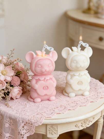 Nến thơm hình chuột dễ thương cầm quả táo - Món quà lãng mạn cho ngày Valentine và sinh nhật, nến sáp đậu nành dùng để xông hương, trang trí nhà cửa và tiệc tùng.