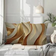2pcs Minimalist Geometric Striped Pattern Printed Pillow Covers, Suitable For Various Room Cushions - Room Decor - Bedroom Decor - Holiday Decor - Party Decor - (Pillow Insert Not Included) - (No Embroidery) - (Multiple Sizes) - (Single-Sided Print) - 2pcs - View 9