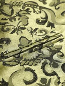 Áo vest công sở Jacquard thanh lịch mới, thắt eo, kiểu dáng thường ngày, đa năng, có túi giả, thích hợp cho mùa xuân, hè, thu, các dịp lễ, công sở, hẹn hò. - Màu xanh Ô liu - Xem 5