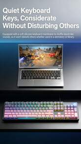 HP 電競辦公雙用途有線鍵盤 104 鍵背光防濺水高顏值鍵盤 側刻真機械手感 輕音薄膜 - 查看 5