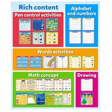 Coogam Back-To-School, School Supplies Wooden Hundred Board, 1-100 Number & Alphabet Tracing Toy For Toddlers, Math Manipulative & Fine Motor Skill Development, Early Educational Gift For Kids Ages 3+ - Multicolor - View 4