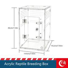 Large Transparent Acrylic Reptile Habitat, Stackable Breeding Box, Suitable For Lizards, Geckos, Parrots, Quails, Insects And Other Pets. Made Of High-Strength Transparent Acrylic Material With Ventilation Design, Easy To Assemble And Clean. Multi-Functional Terrarium, Applicable For Pet Breeding, Landscape Decoration, And Small Animal Housing. Lightweight And Durable Terrarium, Stackable Design To Save Space, Ideal For Reptiles, Birds, Insects And Small Pets. - Multicolor - View 12