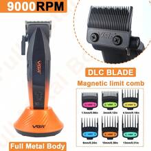 VGR Professional Electric Hair Clipper, High Power Wireless Digital Display Hair Trimmer With Charging Base, Adjustable Speed, Barber & Salon Use, USB Rechargeable V-889 - Multicolor - View 8