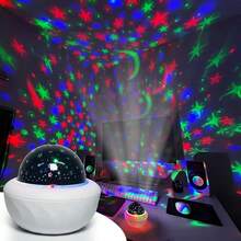 USB LED 迪斯可燈 投影燈 派對氛圍燈 RGB 迪斯可球 音樂控制與自動模式 舞台燈 迪斯可派對燈 家居裝飾 生日 - 彩色光 - 查看 1