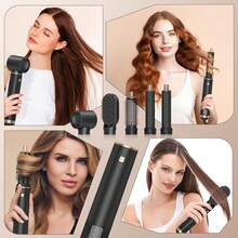 Multifunctional 5-In-1 Upgraded Package, 600 Million Times High-Speed Hair Dryer Brush (Including Negative Ion Anti-Frizz), Fluffing Comb, Curling Comb, Straightening Brush, One-Touch Automatic Curling Iron, Integrating Blow-Drying, Hair Care And Styling, One Machine Is Equivalent To Five Machines, Say Goodbye To Cumbersome, Suitable For Home, Travel And Portable Holiday Gifts,Travel,Hair,Travel Essentials - 查看 4
