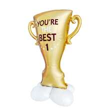 61inch Stand Best 1 Trophy Foil Balloons Football Party Supplies Soccer Themed Birthday Party Decorations Soccer Fan Gear Decorate - Multicolor - View 7
