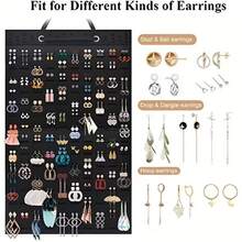 300-Pair Felt Earring Organizer - Fashionable Hanging Display, Suitable For Earrings, Pendants, And Brooches - Multicolor - View 1