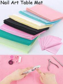 Khăn trải bàn làm móng dùng một lần màu hồng, 3 lớp, chống thấm nước, sạch sẽ, có thể gấp gọn, đa chức năng, dùng cho làm đẹp, xăm hình, nha khoa, khăn trải bàn chống thấm nước, khăn lau móng tay, dụng cụ làm móng - Nhiều màu - Xem 2