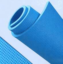 Thickened High-Density Yoga Mat  - Tear-Resistant And Non-Slip Rubber For Enhanced Grip And Comfort - Suitable For Fitness, Training, And Daily Exercise NGHS - Blue - View 3