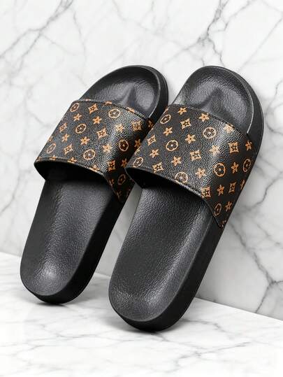 2026 Spring/Summer New Men's Soft Bottom Slippers, Size 47 Plus Size, Size 36 Small Size, Non-Slip Wear-Resistant Lightweight Soft Slippers, Indoor Casual One-Word Slippers Size 48, 49 Outdoor Beach Slippers, Five-Leaf Flower, Snowflake, Size 50 Slip-On Slippers