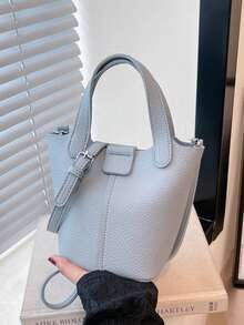 Women's Bucket Handbag, Fashion Versatile Shoulder & Crossbody Bag - Blue - View 2