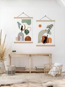 1pc - Solid Wood Magnetic Poster Hanger, Can Be Used To Fix Scrolls. It Is Lightweight, Available In Two Sizes, Very Suitable For Displaying Posters, Photos, Maps And Various Images. - Drawing Pad - View 10