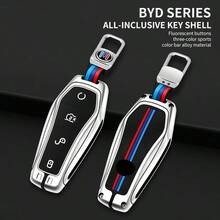 Ốp chìa khóa xe hơi hợp kim kẽm, phù hợp với các dòng xe BYD Song Plus, Atto, EV, Tang DM, Qin, Seal và Dolphin. - BYD - Xem 2