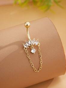 2 chiếc khuyên rốn bằng thép không gỉ, cỡ 14G, trang sức xỏ khuyên cơ thể dành cho nữ. - 2 cái mỗi bộ - Xem 2