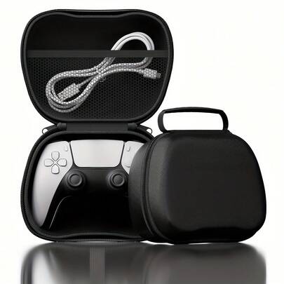 1pc Universal Game Controller Protective Case, Game Console Controller Protective Storage Bag, Game Controller Hard Storage Box, Digital Accessories Storage Box, Portable Multipurpose Zipper Bag For Headphones, Cables And Game Console Controllers, Travel Protection, Compatible With Charging Cables, Electronics Accessories Case