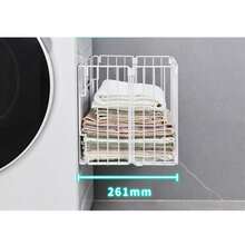 Giỏ đựng quần áo bẩn bằng sắt nghệ thuật, Giỏ đựng quần áo bẩn cao cấp gắn tường phòng tắm, Giỏ đựng quần áo bẩn lớn có nam châm, có thể gập lại. - trắng - Xem 6