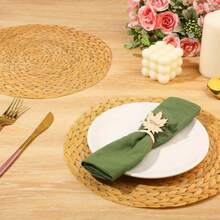 12/24 hojas, 33 cm, manteles individuales de papel con estampado de lino desechables, adecuados para Navidad, restaurantes, cumpleaños, fiestas, banquetes, cafés, fiestas de graduación. - Ver 2
