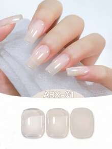 12ml Esmalte de uñas de gelatina transparente rosa nude para primavera/verano, 9 tonos pastel lácteos nude, textura brillante como el cristal, curable con UV/LED de larga duración, adecuado para bodas, citas y manicura diaria - Multicolor - Ver 17