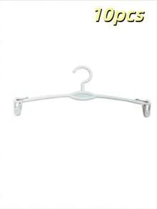5个/10个装裤架，无缝防滑可伸缩衣柜衣架，裤夹，家居生活，衣橱收纳，圣诞节，感恩节，情人节 - 白色 - 查看 9