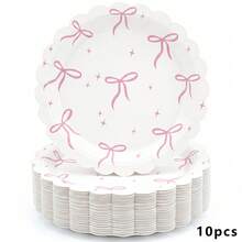 50/30/20/10个装 7英寸蝴蝶主题派对纸盘，一次性纸盘，防漏加厚，3秒快速清洁，可重复使用，适用于派对、露营、居家、毕业典礼、情人节、春夏活动 - 彩色 - 查看 15