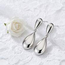 Bông tai kim loại tối giản phong cách retro, họa tiết đường nét, tinh tế và thanh lịch. - Nhiều màu - Xem 7