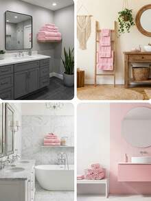 Ultra-Absorbent Towel Set With 3D Honeycomb Texture For Rapid Drying And Skin Comfort Thickened Bath Towels For Elegant Women And Home Spa Enthusiasts Breathable Face Towel Ideal For Daily Shower Routine Facial Cleansing And Gym Workouts Versatile Soft Set Bathroom Essentials Travel Gear - 淺粉色 - 查看 10