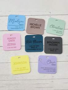 Personalized Luggage Tags, Bag Tags, Personalized ID Tags, Backpack Name Tags, Custom Luggage Tags, Travel Accessories, Backpack Labels - Multicolor - View 4