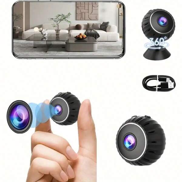 1 camera giám sát thú cưng thông minh không dây mini, hỗ trợ kết nối WiFi, camera HD 1080P, xem từ xa qua ứng dụng di động, phát hiện chuyển động, tầm nhìn ban đêm hồng ngoại, thích hợp để giám sát an toàn thú cưng trong nhà/ngoài trời (mèo, chó, cá, v.v.)