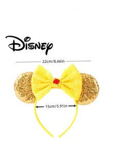 Disney 1 chiếc băng đô hoa nhỏ màu vàng, phụ kiện trang phục dự tiệc, thích hợp làm quà tặng ngày Valentine, quà tặng ngày lễ. - màu vàng - Xem 5