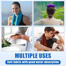 1/6 chiếc khăn microfiber siêu mềm, thích hợp cho cả nam và nữ: Khô nhanh, thấm hút cao, phù hợp cho tập thể dục, phòng gym, yoga, chơi golf, cắm trại, cũng là món quà tuyệt vời. - Nhiều màu - Xem 3