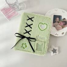 1本芭蕾舞风格丝带A5蝴蝶结活页笔记本，高品质迷你偶像相册，日记本，记事本，毛绒相册，追星族3英寸4格卡片相册，小马宝莉卡片夹 - 活頁本 - 查看 10