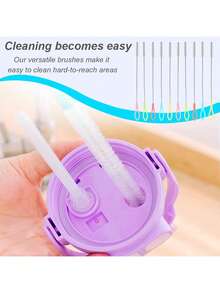 Bộ 10 cọ vệ sinh ống hút bằng nylon và thép không gỉ, dụng cụ làm sạch ống hút thủy tinh và ống nghiệm - Lông cọ nylon dùng cho ống hút thủy tinh/silicone hoặc bình cho chim ruồi ăn, cốc uống nước, chai nước và ống nghiệm, dụng cụ làm sạch tái sử dụng bán chạy. - Kiểu A - Xem 9