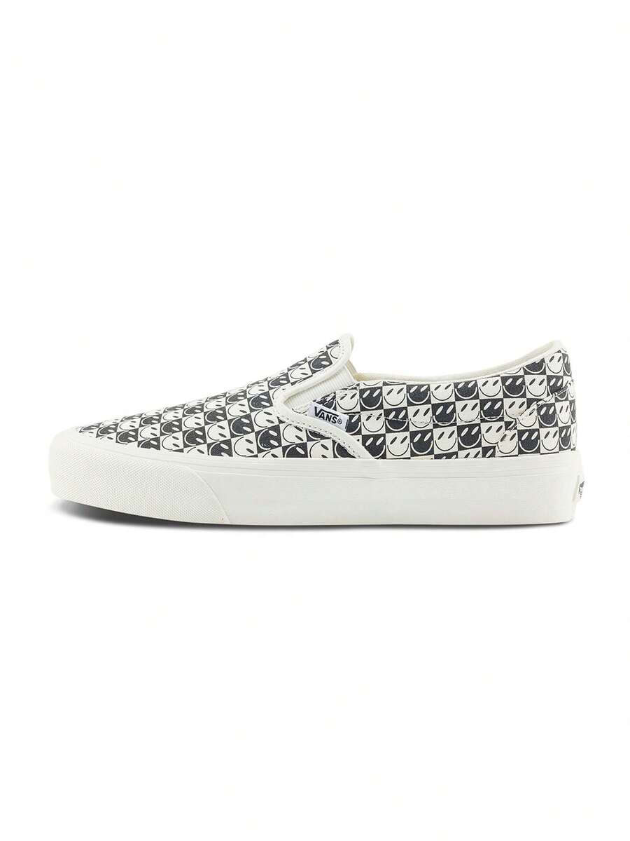 Giày Vans Authentic VR3 Smiley Face Checkerboard Print dành cho nam và nữ, chất liệu vải canvas, kiểu dáng thường ngày, mã sản phẩm VN0007NCKIG. - màu đen - Xem 1