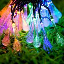 Luces de cadena con gotas de agua y burbujas de ensueño, luces de ambiente de 7 colores, decoración para patio y jardín - Guirnalda de luces solares LED con forma de gota de agua. - Ver 6