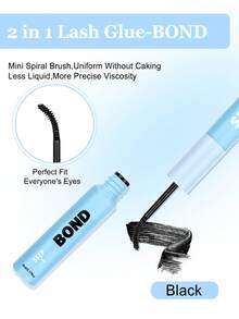 340pcs Cluster False Eyelashes, Mixed Curl Lash Extension Set, D-Curl, DIY Lash Extension Kit, Soft Individual Lashes, Create Natural Y2K Makeup Look, Easy DIY Long-Lasting Lash Adhesion And Seal, DIY Lash Tweezers, Suitable For Home DIY, Travel, Daily Commute, Party, Wedding Bride Makeup And More - Black - View 9