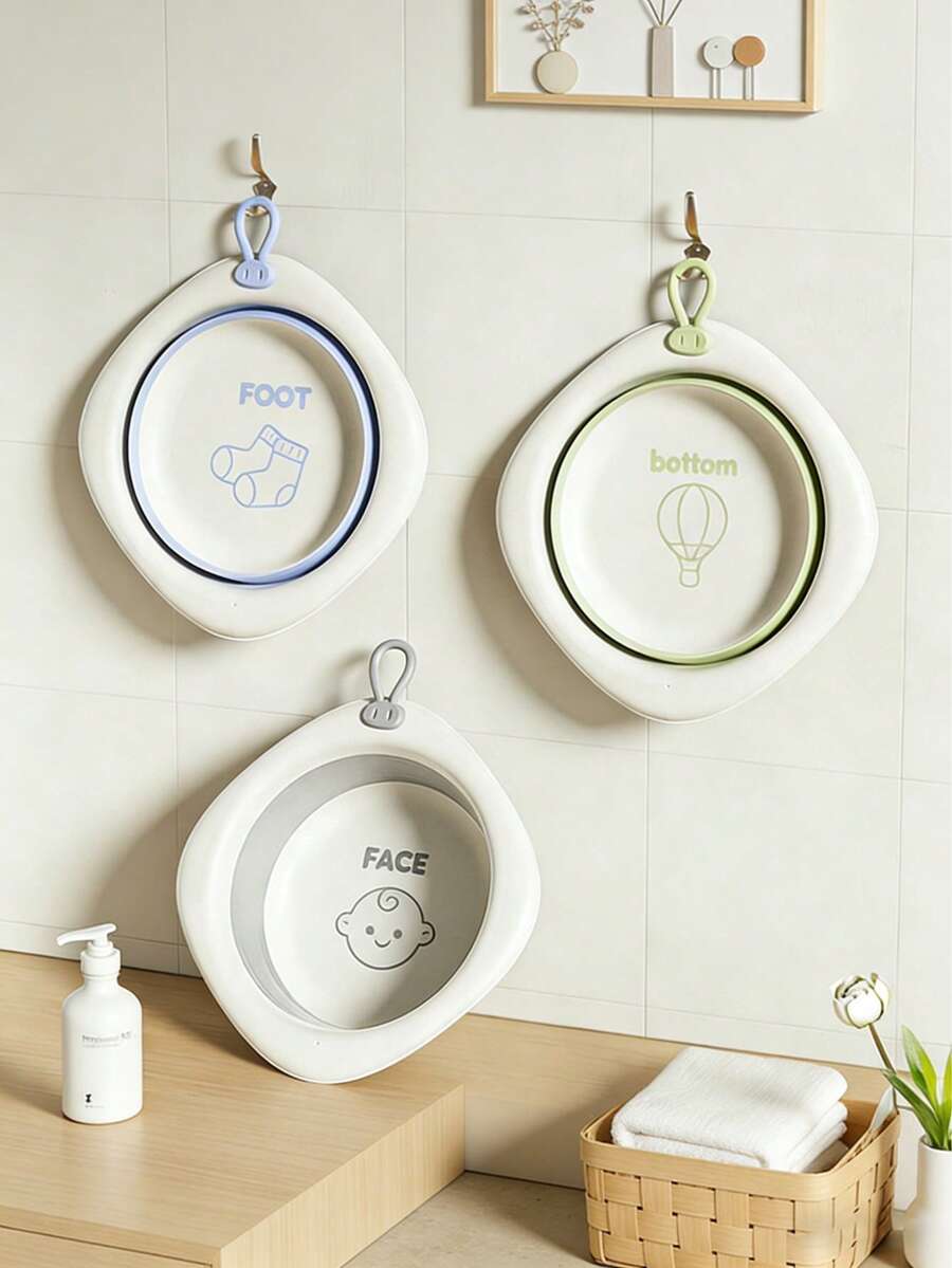 1 chậu rửa mặt gấp gọn cho bé, chậu rửa mặt treo cho trẻ sơ sinh, chậu rửa chân cho bé. - Nhiều màu - Xem 1