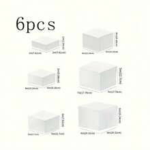 1/6pcs Acrylic Buffet Display Stand, Food Display Rack, Suitable For Buffet Table, Hollow Bottom Dessert Cube Box, White Cube Desktop Storage Rack Storage Box, Suitable For Dessert And Cake Display In Parties, Weddings And Other Holidays - Multicolor - View 13