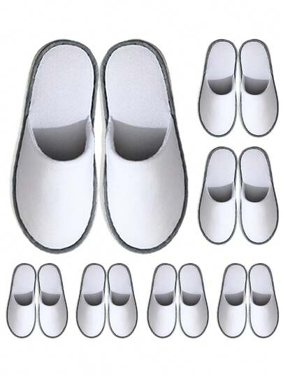 5/7 Pairs Foldable Slippers For Men & Women, Collapsible Travel Sandals For Spring/Summer, Suitable For Hotels, Inns, Apartments, All Seasons